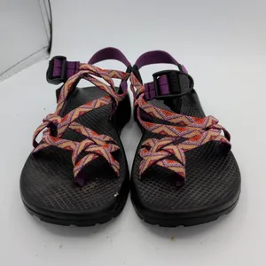 Chaco‎ Z2 Classic Sandals Womens Black Purple Orange Chevron Vibram Made in USA thumbnail 3