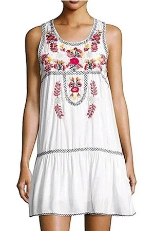 Lovers + Friends Embroidered Sz S Boho Festival Beachy Floral Cottagecore Hippie thumbnail 1