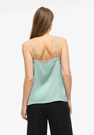 NWOT Asos JDY Appa New Lace Singlet Wvn Noos camisole Top in mint. Size Medium thumbnail 3