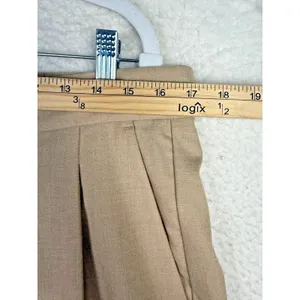 Madewell Pants Womens 8 Beige‎ Pleated Wide Leg High Rise Dress Twill Workwear thumbnail 6