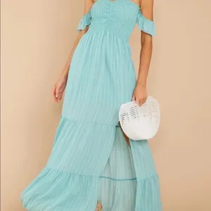 ✨ Red Dress Boutique ABOVE AVERAGE AQUA STRIPE MAXI DRESS✨ thumbnail 5