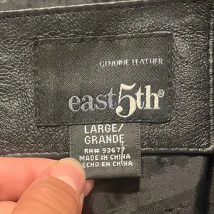 Black leather jacket blazer Genuine leather / vintage thumbnail 2