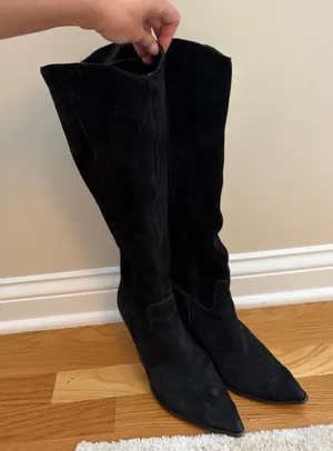 Vince Camuto Boots Black Suede thumbnail 1
