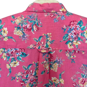 Vintage Shabby Chic Floral Button Down Shirt M Grannycore Cottagecore Artsy‎ thumbnail 5