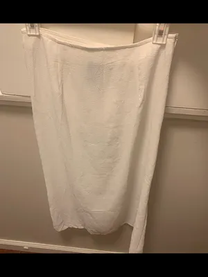 Cider White Ruched Drawstring Midi Skirt thumbnail 2