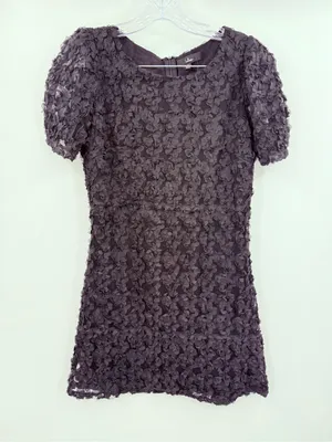 Lulus NWT Women's Black Floral Crochet Lace Cocktail Dress Size Small thumbnail 1