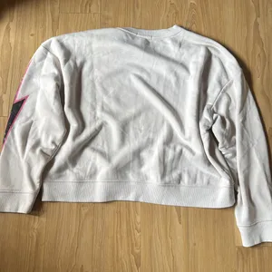 Z Supply Women's Cream Sweatshirt with Pink and Black Lightning Bolt thumbnail 5
