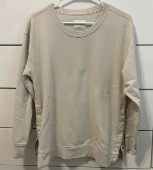 Abercrombie & Fitch Cream Crewneck Sweatshirt thumbnail 1