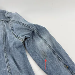 Lucky Brand Tomboy Denim‎ Trucker Jean Jacket Light Blue Wash Women L Pockets thumbnail 4