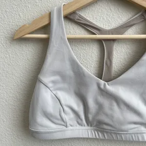 Lululemon White Arise Light Support Racerback Athletic Workout Sports Bra thumbnail 6
