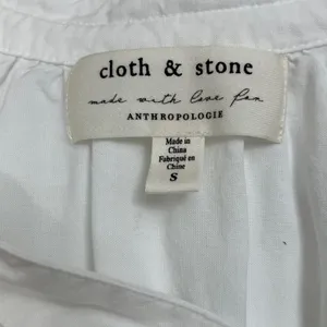 Anthropologie Cloth & Stone Becky Blouse‎ S White Boho Pirate Classic Capsule thumbnail 5