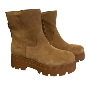 Jessica Simpson Ulalie Suede Platform Lug Booties in Tuscan Tan Size 5.5 thumbnail 1