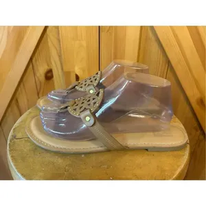 DV Dolce Vita Sandals Womens 10 Gionna Slip On Sandals Brown Faux Leather thumbnail 2