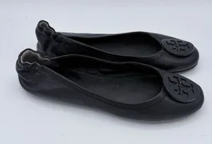 Tory Burch Minnie black travel leather ballet flat women’s 7.5 everyday casual thumbnail 1