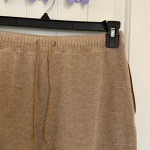 Liz Claiborne women’s‎ tan soft knit drawstring pocket sweatpants lounge small thumbnail 2