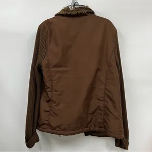 Ladies S Jane Ashley Jacket faux fur collar mixed media thumbnail 4