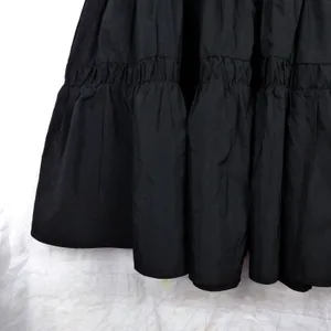 Lulus Darling Flourish Tiered Midi Skirt Size L Black High A-Line Victorian Goth thumbnail 4