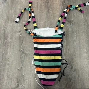 Lovers + Friends Revolve Take Me Away Stripe One Piece Swim Suit NWT Size S thumbnail 4