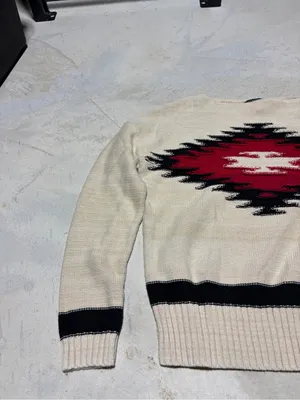 Ralph Lauren jeans co Cream Aztec Pattern Knit Sweater medium thumbnail 5
