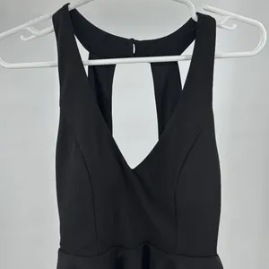 Altar'd State Black halter open back ruffle tiered Mini Dress M flirty dance thumbnail 7