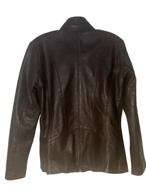 WILSONS LEATHER Brown Jacket Buttery Leather Moto Lined Womens Size Medium thumbnail 5