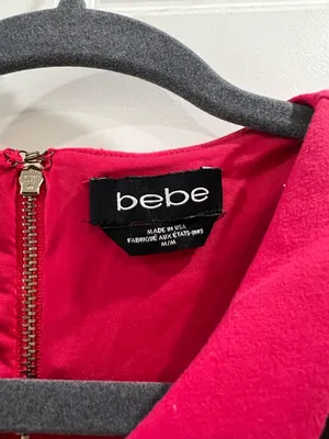 Bebe Y2K Pink Cropped Tank Top – Stretch Nylon Spandex – Size M thumbnail 2