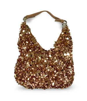 Sequin Beaded Evening Handbag Gold thumbnail 1