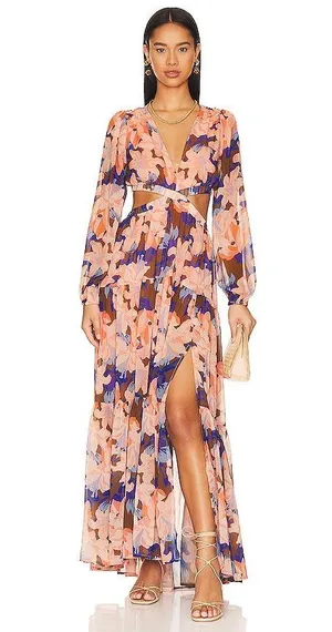 ASTR the label Lively Maxi Dress size Large L cut out thumbnail 2