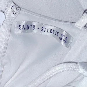 Saints and secrets white ruffle dress size xsmall thumbnail 7