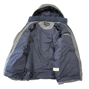 Lands' End Heather Blue Puffer Coat Hooded Winter Jacket 80% Down Gorpcore thumbnail 4