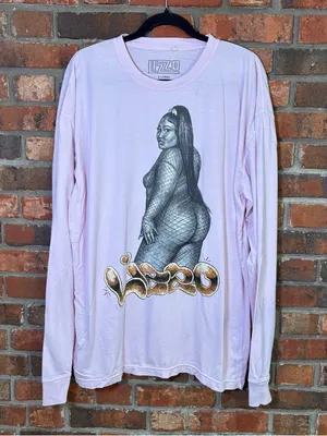 Lizzo official womens Special tour 2023 merch long sleeve t-shirt pink XL thumbnail 1