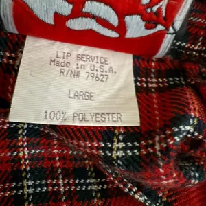 Lip‎ Service Size Large Hot Topic Red Tartan Plaid Skirt Y2K Goth Zippers Pleat thumbnail 6
