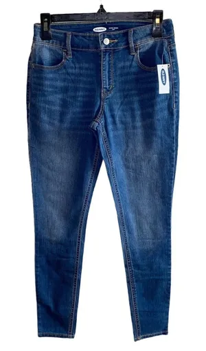 NWT Old Navy‎ Super Skinny Ankle Jeans Size 2 Dark Wash Stretch Denim thumbnail 1