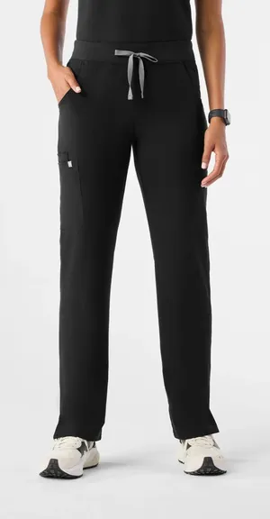 Figs Pants Women XXL Scrubs Black Kade High Waisted Cargo Nurse Hospital PO 1273 thumbnail 1