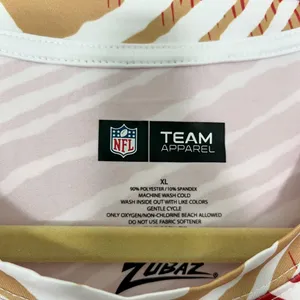 NWT NFL SAN FRANCISCO 49ERS Zubaz Zebra 2 Team Color Circle Logo T-Shirt XL thumbnail 4
