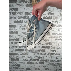 Converse | baby blue lace up high top sneakers w7.5 m5.5 thumbnail 2