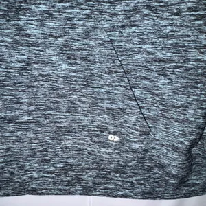Outdoor Voices CloudKnit Hoodie Blue Black Space Dye Marl Activewear Womens Lg thumbnail 6