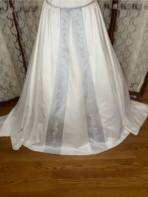 Gorgeous Vintage 90s Mori Lee Strapless White Satin Ball Gown thumbnail 2