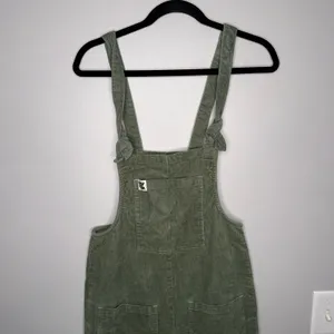 Lucy & Yak Corduroy Overalls Women US 2 Green Excellent Organic Cotton Dungarees thumbnail 5