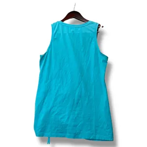 Athleta Tank‎ Top Embroidered Ruched Drawstring Sleeveless Casual Blue S thumbnail 2