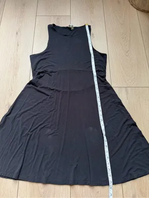 Athleta Santorini Thera Dress Sleeveless Black A-Line Dress Size Large Modal thumbnail 10