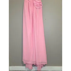 NEW Hello Molly The Rosette Gown Pink High Slit Formal Maxi Dress Womens sz XS 2 thumbnail 4
