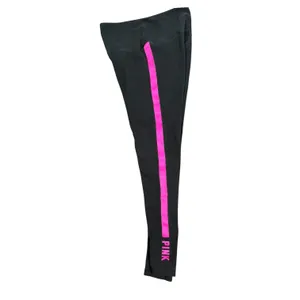Victoria's Secret PINK Leggings Womens Large Black Pink Stripe High Rise Logo thumbnail 11