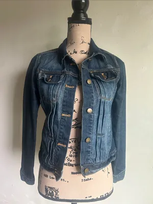 GAP 1969 Distressed Denim Jacket Size XS thumbnail 3