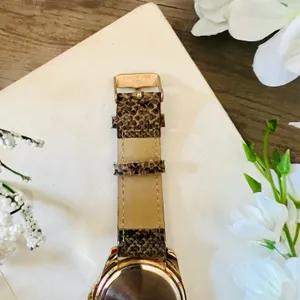 Gold & Snake Print Diamond Watch thumbnail 8
