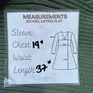 French Connection Olive Green Ribbed Military Sweater Dress Gold Button Mini L thumbnail 8
