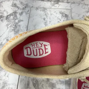 Hey Dude Cody Boho Mix Slip On Shoes Size 8 Natural Canvas Tassel Moccasin Flats thumbnail 6