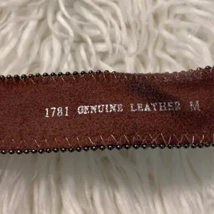 Women's Cowgirl Tooled 1781 leather belt size M length 40” thumbnail 4