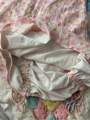 Cotton Candy Pink & Yellow Floral Ruched Spaghetti-Strap Mini Dress thumbnail 5