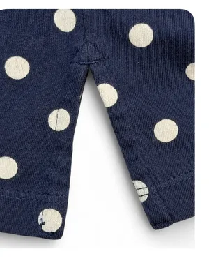 Lands End Women's Cotton Jersey Swim Cover-up Polka Dot Print Dress Size Small thumbnail 14
